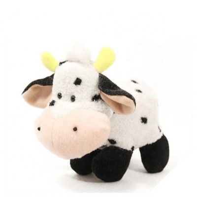 Customized cow soft plush toy keychain for promotion