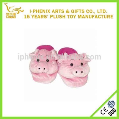 Winter thermal lovely indoor animal stuffed soft plush slippers for kids and adults