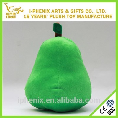 Various Fruits Shape Green Pear Plush Toy For Children Education