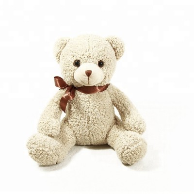 20cm sitting bear stuffed plush toys with bow tie for kids