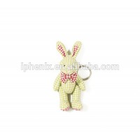 Small design stuffed plush bunny keychain wholesale plush keychain rabbit toy