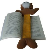 eco-friendly stationery gift teddy bear animal head plush bookmark for kids